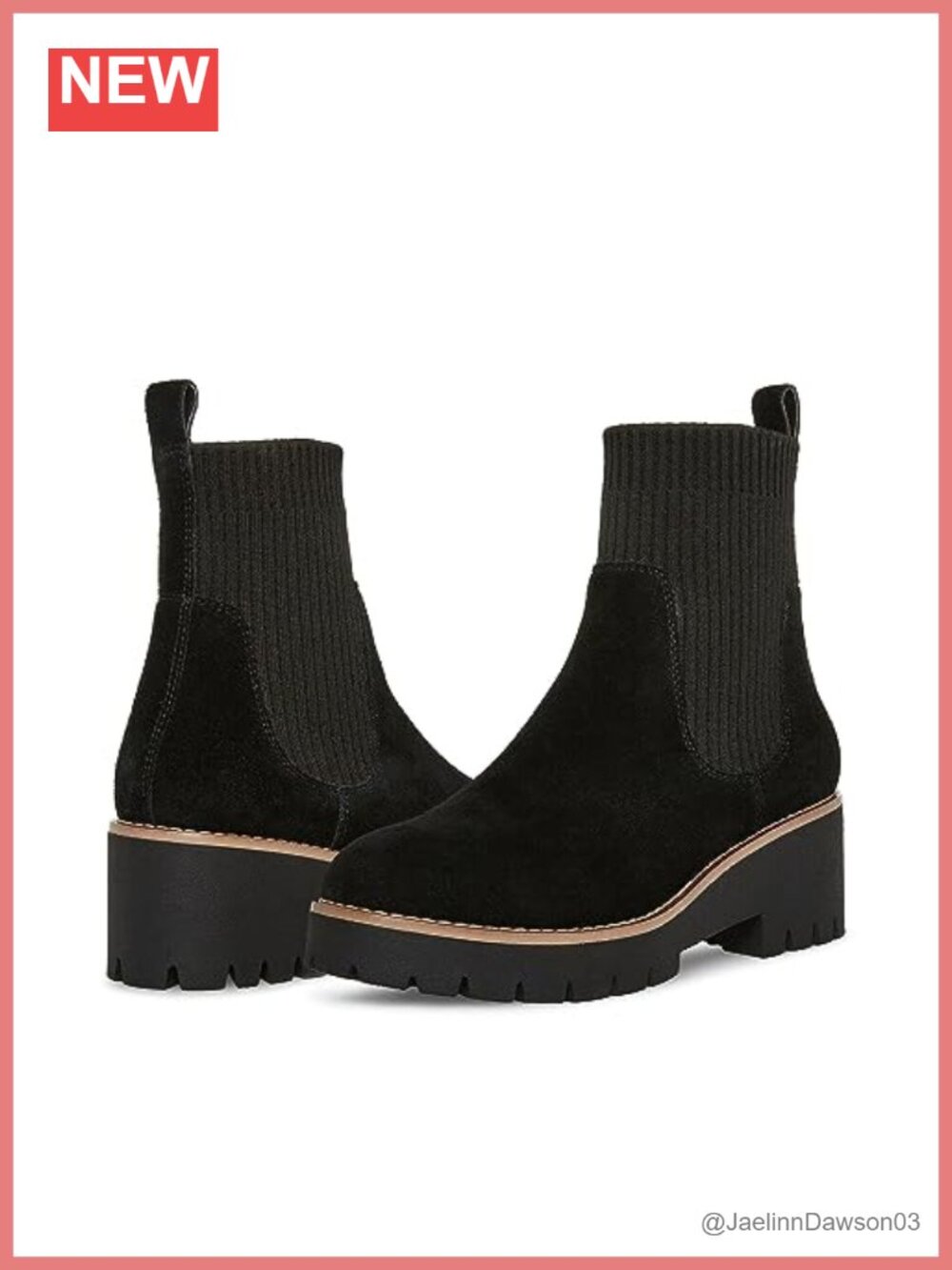 Waterproof Leather Ankle Bootie with Block Heel and Faux Fur Trim